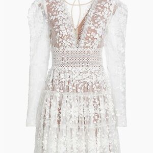 Bronx and Banco White Floral Lace Dress - Megan